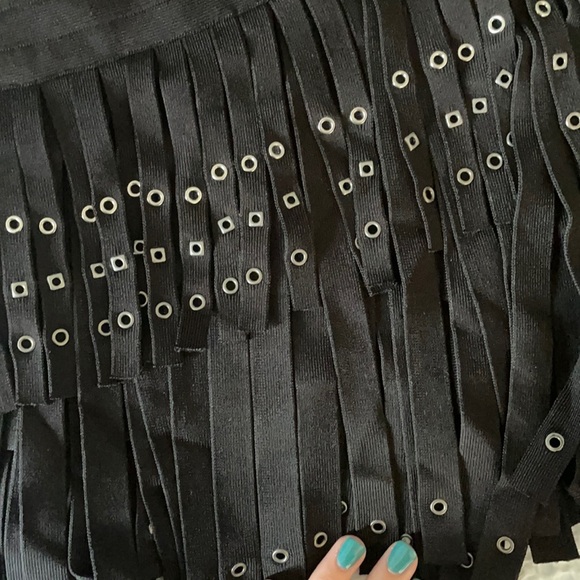 Herve Leger Black Strapless Bandage Mini Dress - Picture 4 of 7